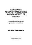 AUXILIARES ADMINISTRATIVOS DEL AYUNTAMIENTO DE BILBAO