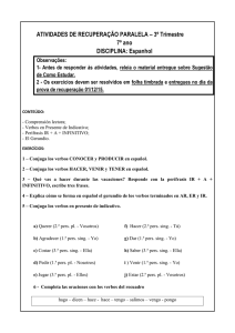 ATIVIDADES DE RECUPERAÇÃO PARALELA – 3º Trimestre 7º ano