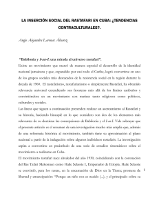 LA INSERCIÓN SOCIAL DEL RASTAFARI EN CUBA