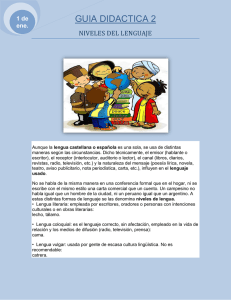 niveles del lenguaje - aulavirtualinbaccomunicacion