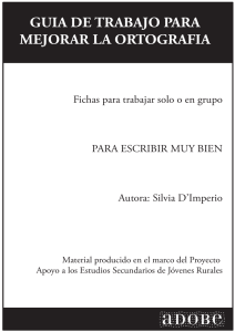guia de trabajo para mejorar la ortografia