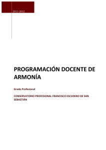 programación docente de armonía