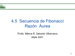 4.5 Secuencia de Fibonacci Razón Áurea