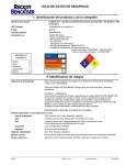 HOJA DE DATOS DE SEGURIDAD 1. Identificación del