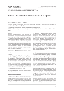 Nuevas funciones neuroendocrinas de la leptina