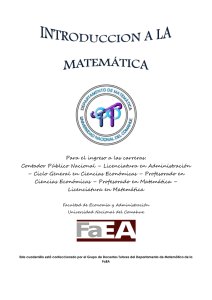 Cuadernillo Matemática - FaEA - Universidad Nacional del Comahue