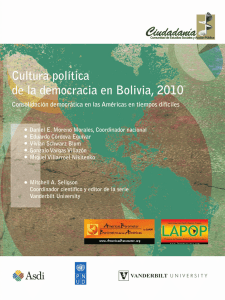 Cultura política de la democracia en Bolivia, 2010