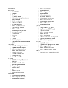 INGREDIENTES. VEGETALES: 11 zanahorias 1 repollo 2 coliflores
