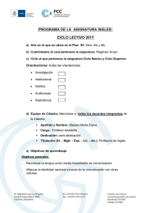 Examen de suficiencia de inglés. - FCC