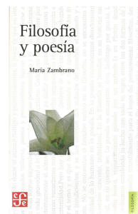 Zambrano, María – [ES] Filosofía y poesía (FCE)