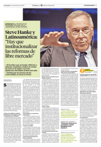 Steve Hanke y Latinoamérica: “Hay que institucionalizar las