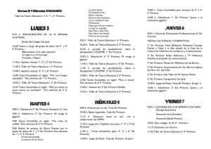 Semana Cultural Primaria 16-17