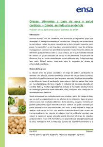 Grasas, alimentos a base de soja y salud cardiaca – Dando