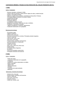 contenidos mínimos: prueba de recuperación del inglés pendiente