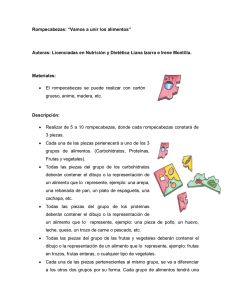 Rompecabezas: “Vamos a unir los alimentos”