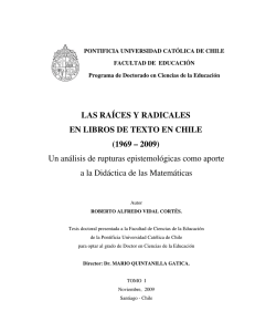 LAS RAÍCES Y RADICALES EN LIBROS DE TEXTO EN CHILE