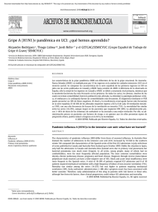 Gripe A (H1N1)v pand&eacute;mica en UCI: &iquest;qu&eacute; hemos aprendido?