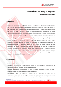 Gramática de lengua Inglesa