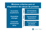 Mínimos criterios para el diagnóstico de cáncer de próstata