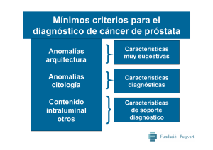 M&iacute;nimos criterios para el diagn&oacute;stico de c&aacute;ncer de pr&oacute;stata