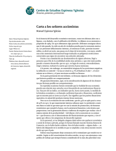 Carta a los señores accionistas - Centro de Estudios Espinosa