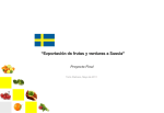 Exportaciones de frutas y hortalizas a Suecia