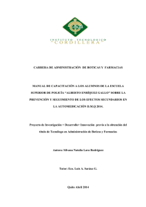 carrera de administración de boticas y farmacias manual