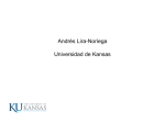 Andrés Lira-Noriega Universidad de Kansas