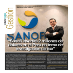 “Sanofi invertirá 2 millones de dólares en el Perú en tema de