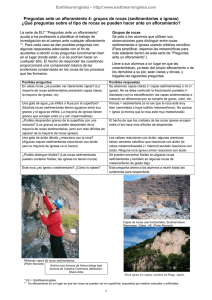 Preguntas ante un afloramiento 4: grupos de rocas (sedimentarias o