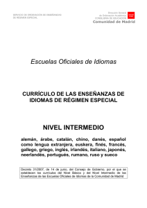 Nivel Intermedio - EOI Madrid-Goya