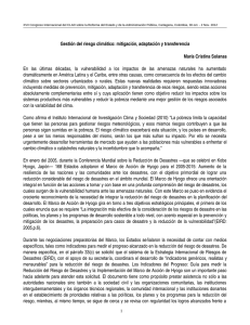 Gestión del riesgo climático: mitigación, adaptación y