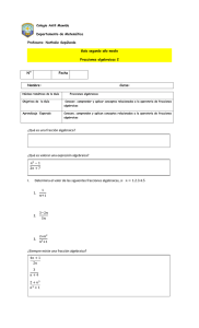 ¿Qué es una fracción algebraica?
