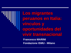 Los migrantes peruanos en Italia: vínculos y