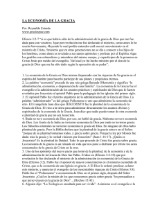 LA ECONOMÍA DE LA GRACIA