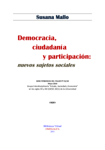 Democracia, ciudadanía y participación