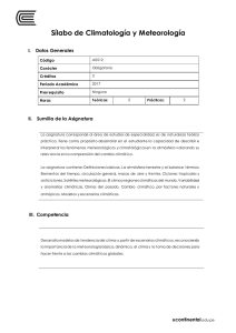Sílabo de Climatología y Meteorología