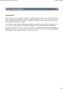 Tema 2: Comparaciones Introducción