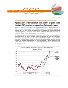 Dólar en los mercados internacionales alcanza record
