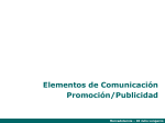 Elementos de Comunicación Promoción/Publicidad