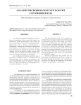 analisis microbiologico en yogurt con probioticos