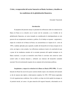 Crisis y recuperación del sector bancario en Rusia - Pekea-fr