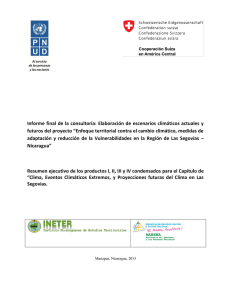 PNUD-Resumen Ejecutivo Escenarios de CC - UNAN