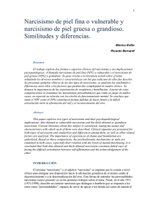 Narcisismo de piel fina o vulnerable y narcisismo de piel gruesa o