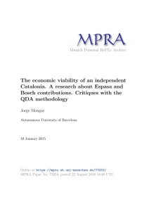 The economic viability of an independent Catalonia. A research