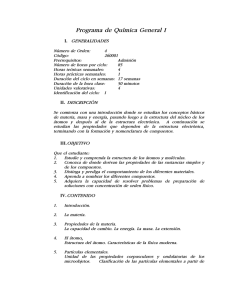 Programa de Química General I