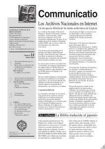 Communicatio - Asociación de Archiveros de la Iglesia en España