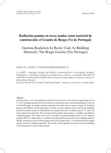 Radiación gamma en rocas usadas como material de