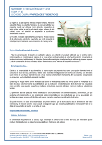 Ficha leche cabra - Alimentos Argentinos
