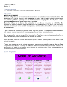 Materia: QUIMICA I Sesión: 13 Objetivo de la Clase Que el alumno